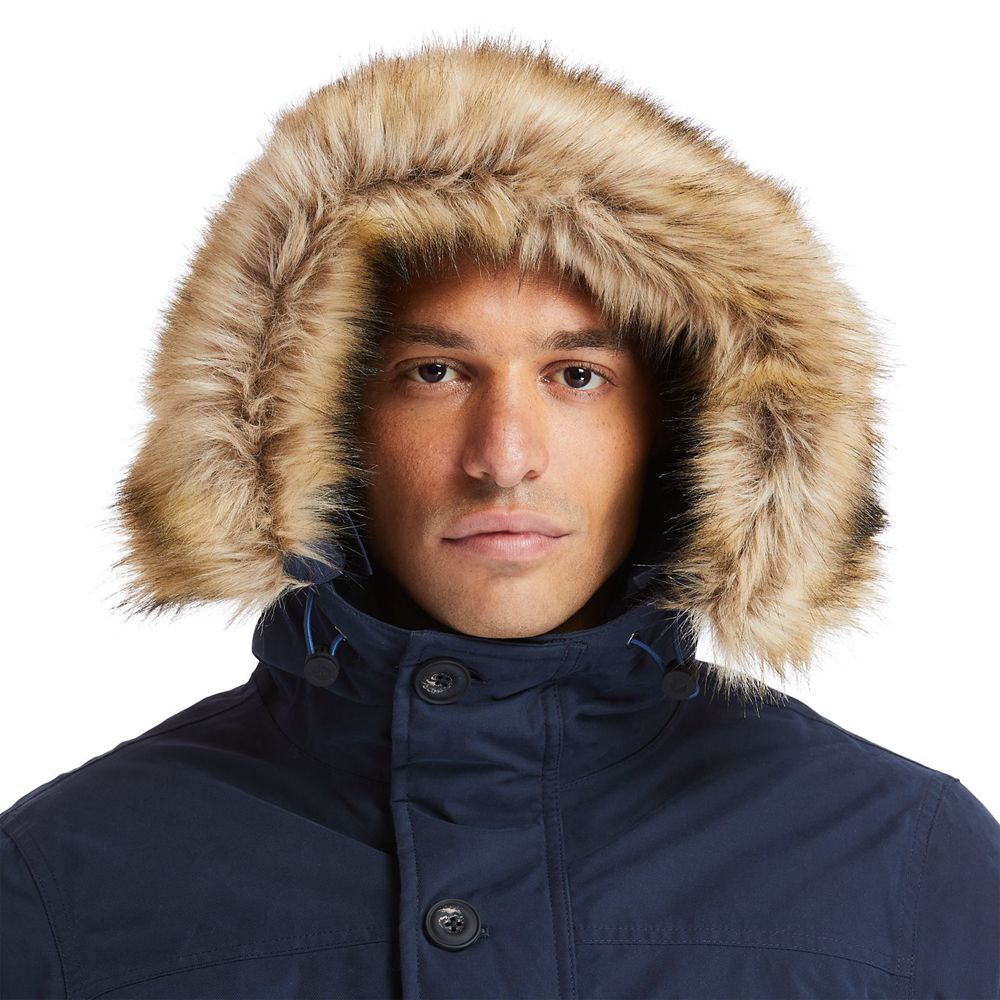 Chaquetas Timberland Argentina Hombre - Scar Ridge Waterproof Snorkel - Azul Marino - EZTDJC-654